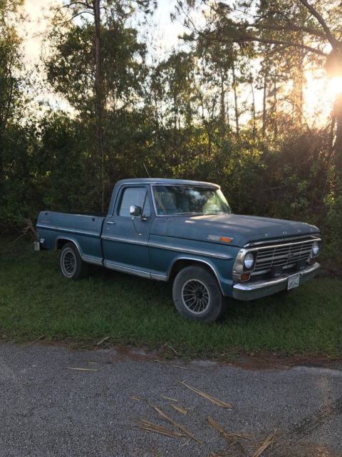 1969 Blue Ford F-100 Standard Cab Pickup
