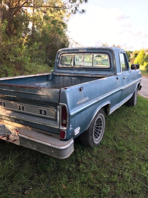 1969 Blue Ford F-100 Standard Cab Pickup