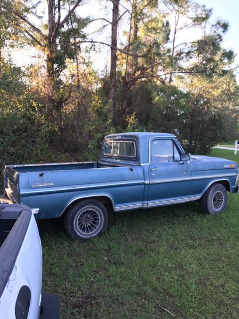 1969 Blue Ford F-100 Standard Cab Pickup