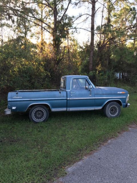 1969 Blue Ford F-100 Standard Cab Pickup
