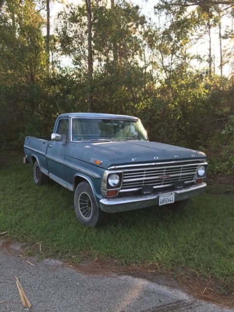 1969 Blue Ford F-100 Standard Cab Pickup