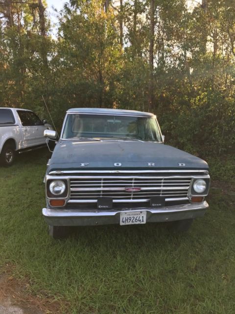 1969 Blue Ford F-100 Standard Cab Pickup