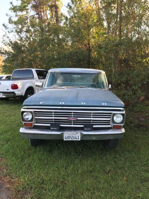 1969 Blue Ford F-100 Standard Cab Pickup