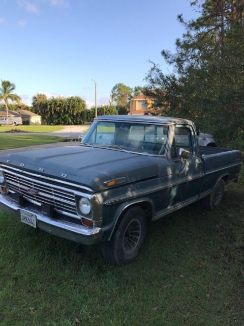 1969 Blue Ford F-100 Standard Cab Pickup