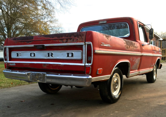 1969 Red Ford F-100 Short Bed Pick-Up