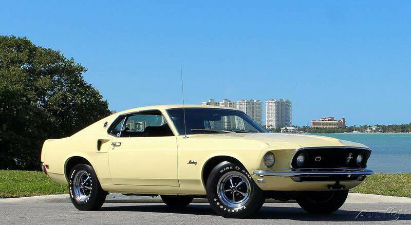 1969 Yellow Ford Mustang