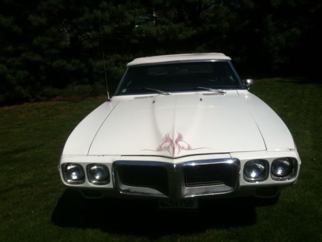 1969 White Pontiac Firebird Convertible