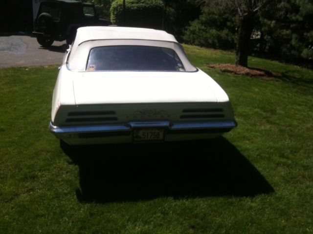 1969 White Pontiac Firebird Convertible