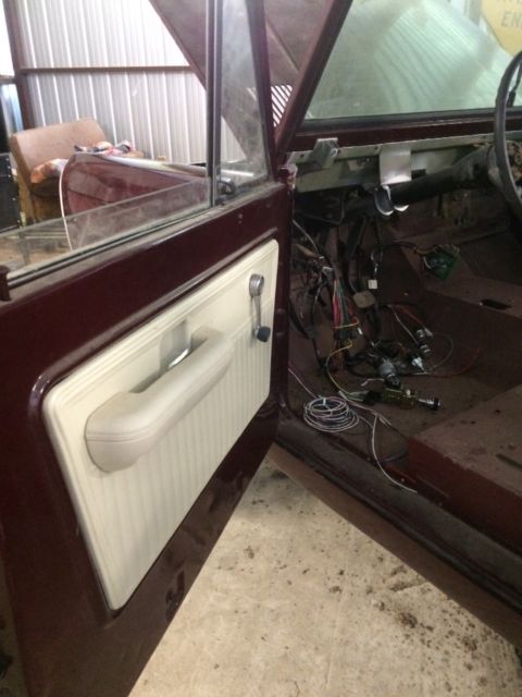 1969 Burgundy Ford Bronco Standard Cab Pickup