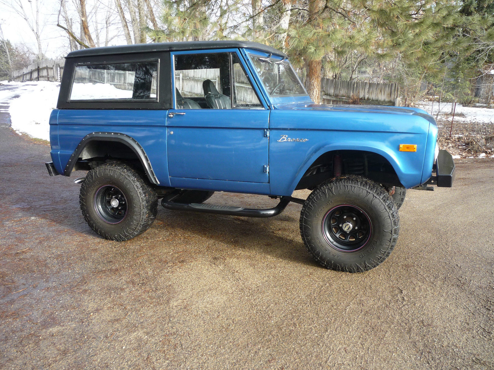 1969 Blue Ford Bronco Convertible hard top