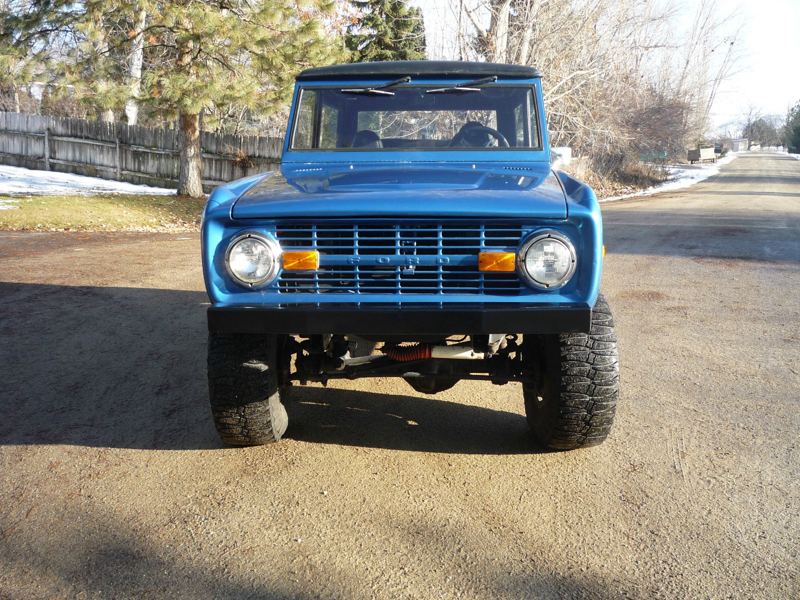 1969 Blue Ford Bronco Convertible hard top