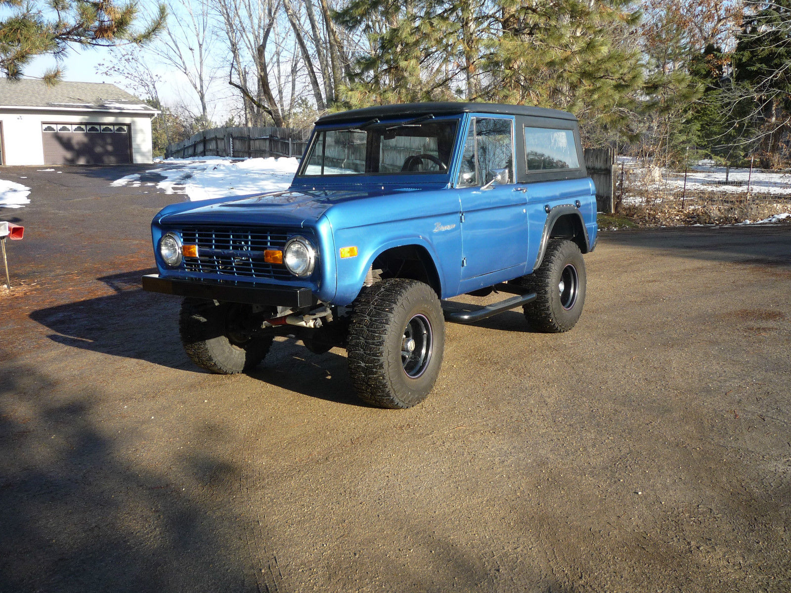 1969 Blue Ford Bronco Convertible hard top