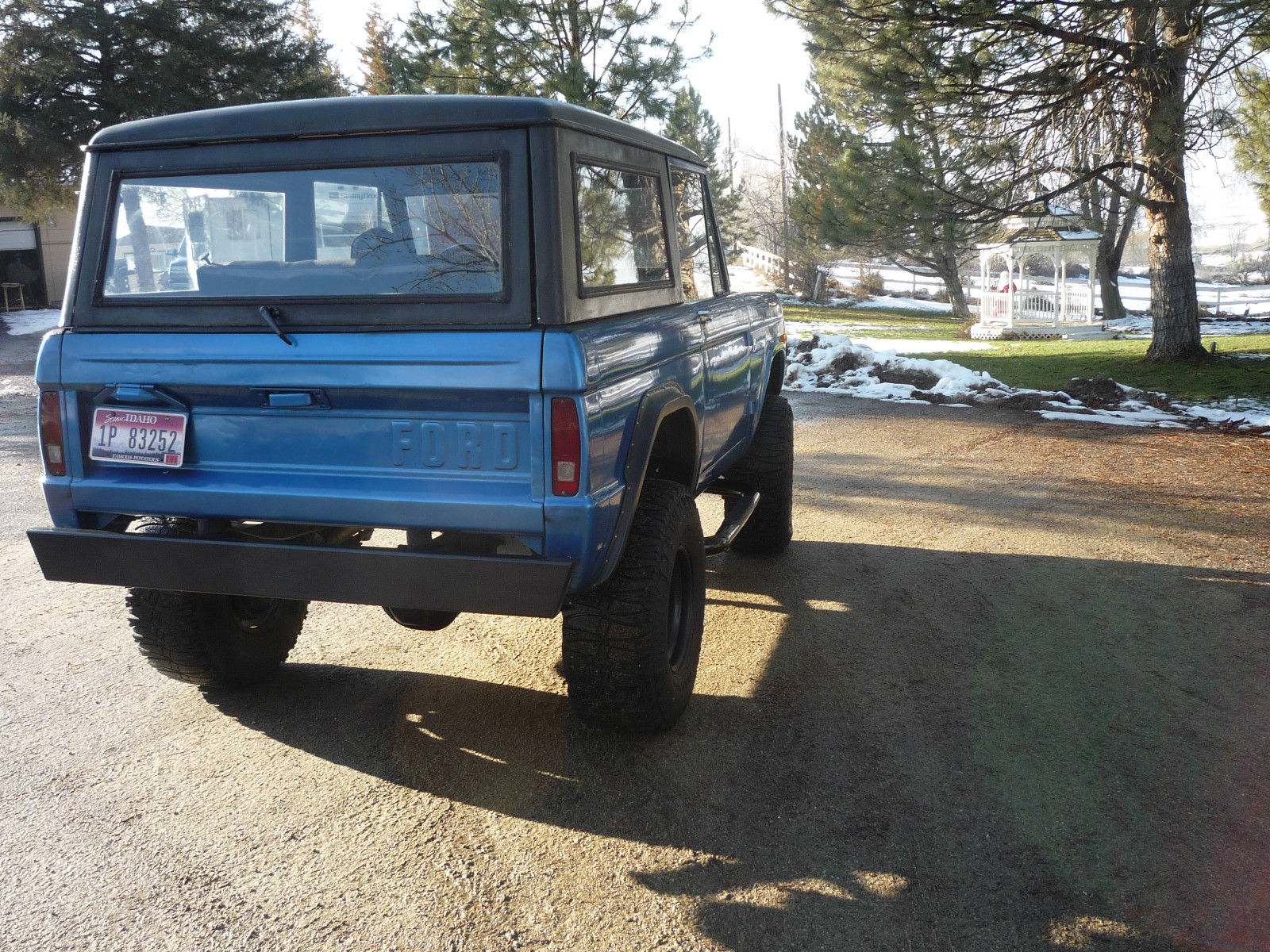 1969 Blue Ford Bronco Convertible hard top