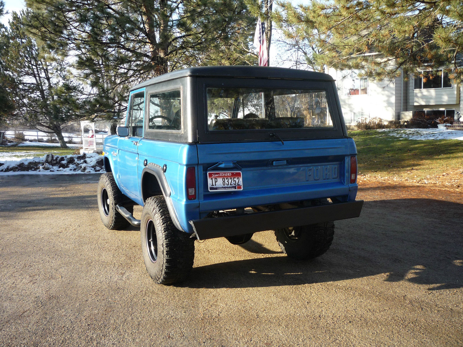 1969 Blue Ford Bronco Convertible hard top