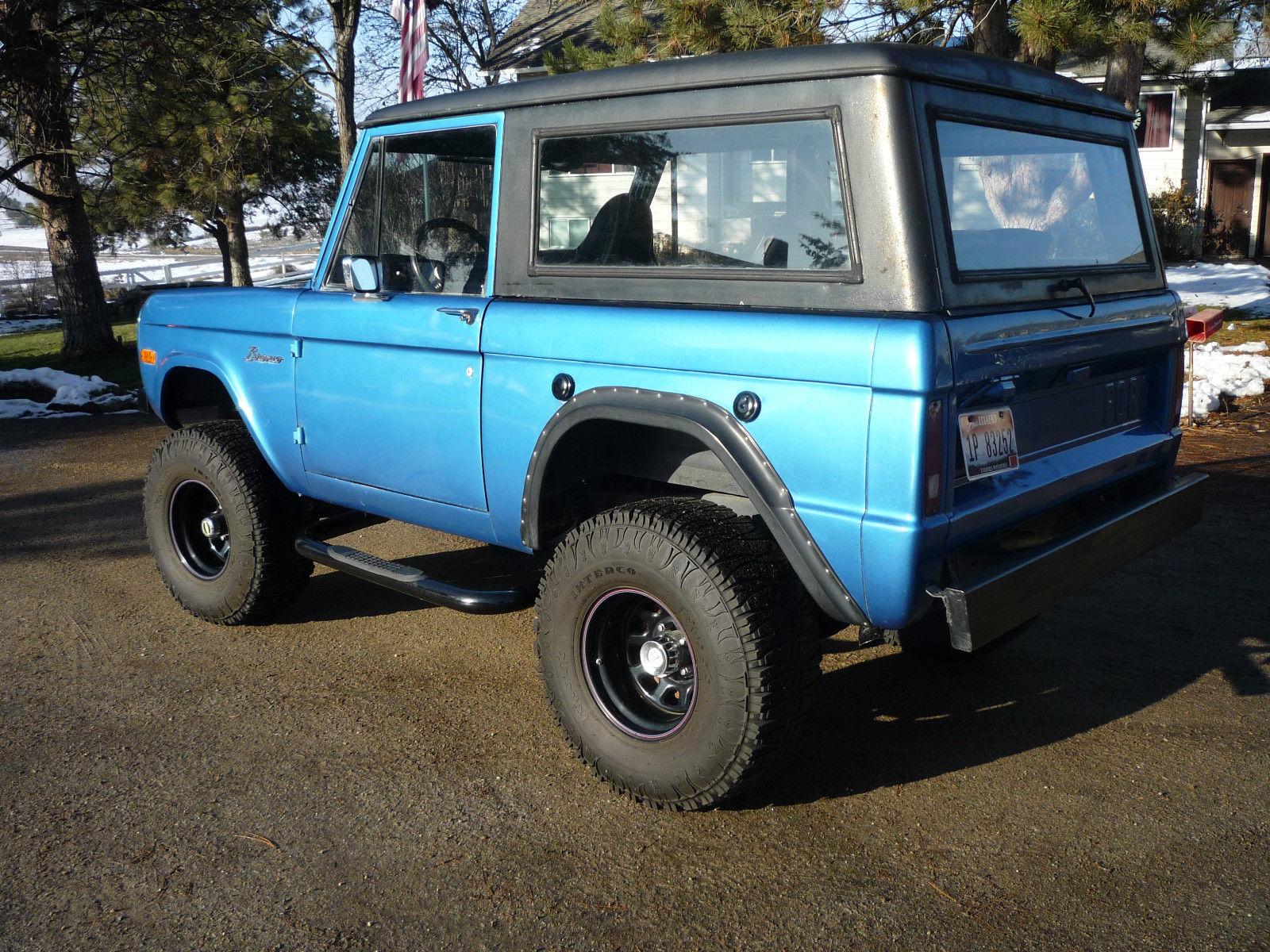 1969 Blue Ford Bronco Convertible hard top