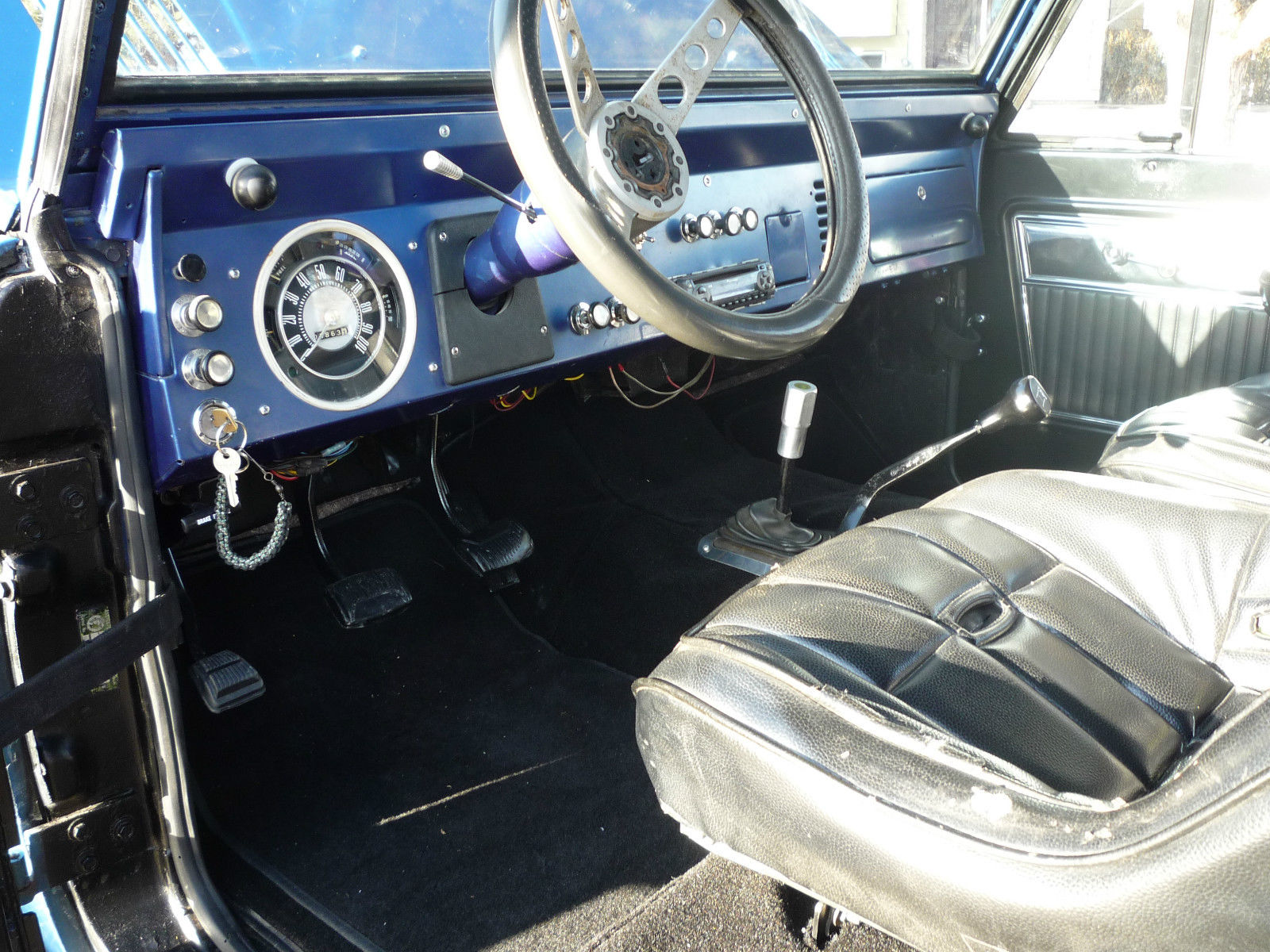 1969 Blue Ford Bronco Convertible hard top