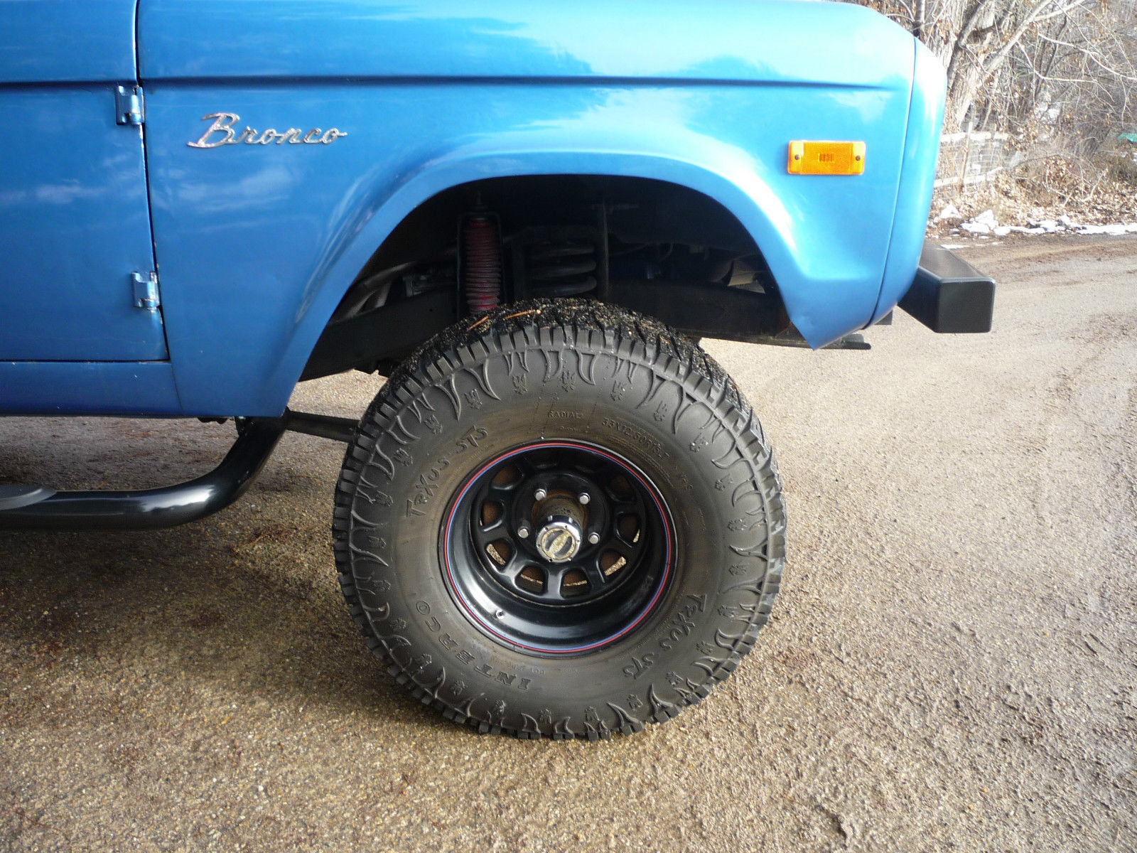 1969 Blue Ford Bronco Convertible hard top