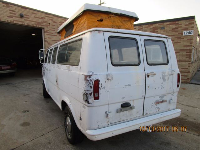 1969 White Ford E-Series Van Van Camper