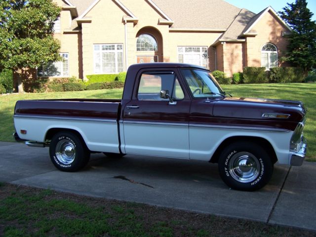1969 Burgundy/WHITE Ford F-100