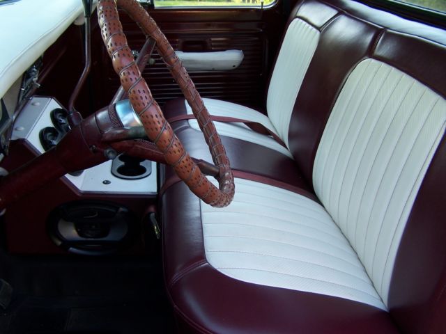 1969 Burgundy/WHITE Ford F-100