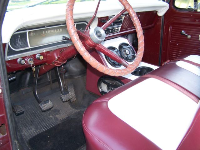 1969 Burgundy/WHITE Ford F-100