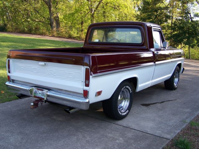 1969 Burgundy/WHITE Ford F-100