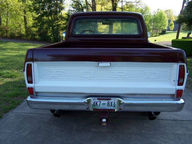 1969 Burgundy/WHITE Ford F-100
