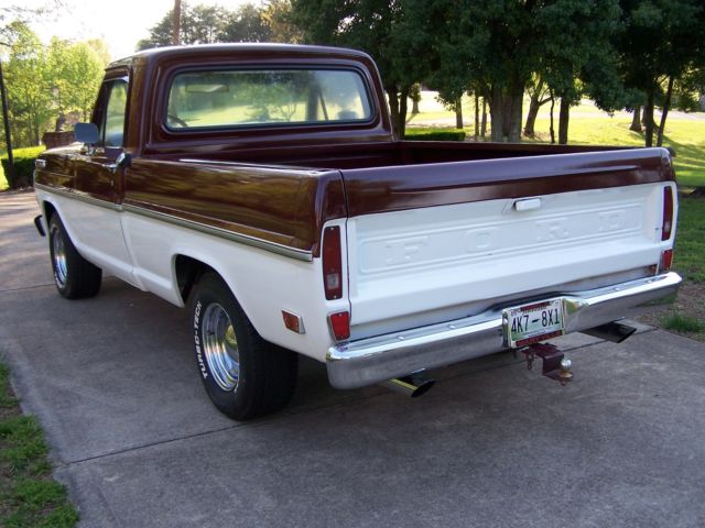 1969 Burgundy/WHITE Ford F-100