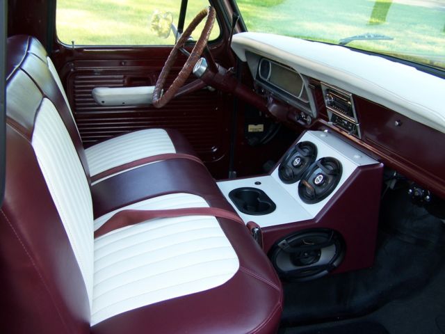 1969 Burgundy/WHITE Ford F-100