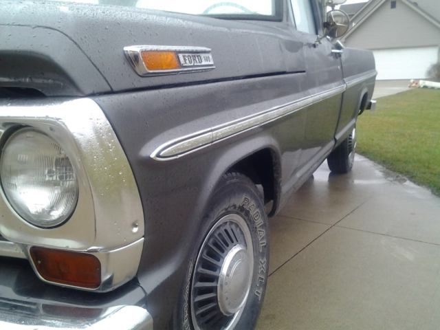 1969 Gray Ford F-100 Standard Cab Pickup