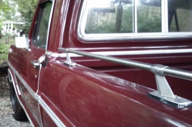 1969 Burgundy Ford F-100 Standard Cab Pickup