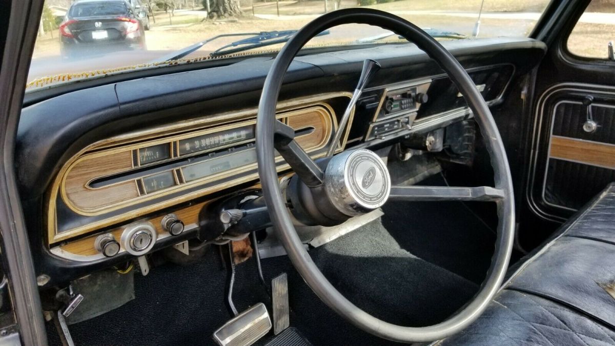 1969 Black Ford F-100 Standard Cab Pickup
