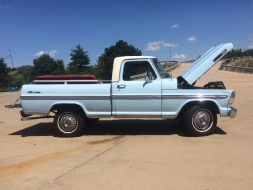 1969 Blue Ford F-100 Standard Cab Pickup