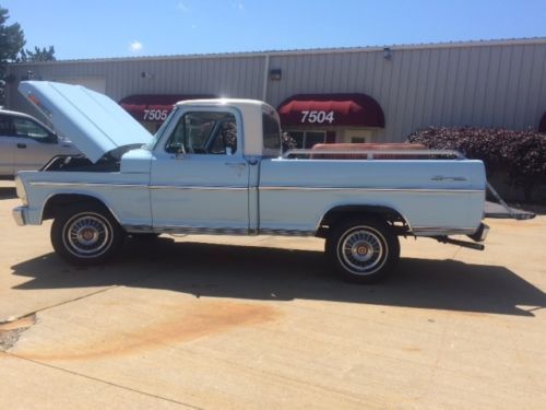 1969 Blue Ford F-100 Standard Cab Pickup