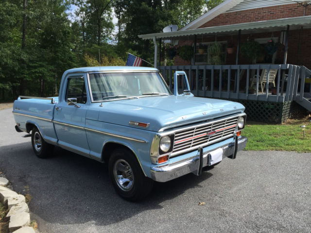 1969 Light blue Ford F-100 Short Bed