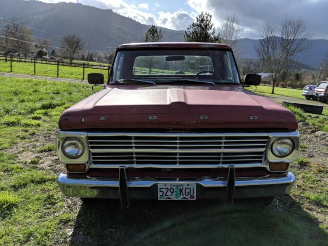 1969 Red Ford F-100 Standard Cab Pickup