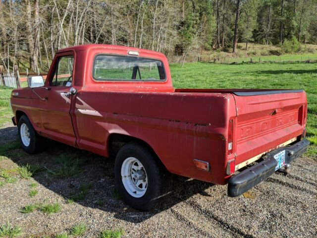 1969 Red Ford F-100 Standard Cab Pickup