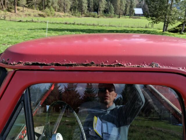 1969 Red Ford F-100 Standard Cab Pickup