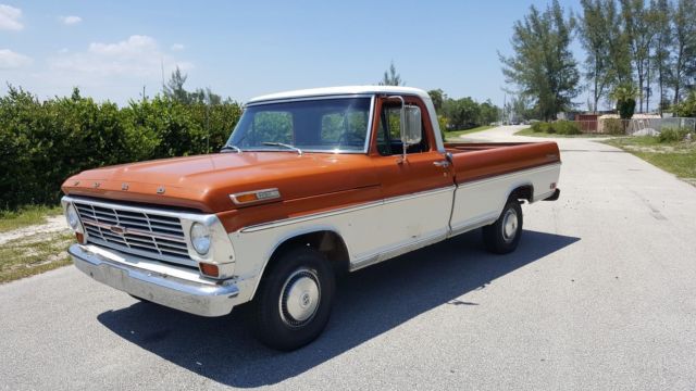 1969 Orange / White Ford F-100 Standard Cab Pickup