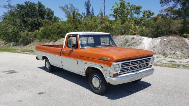 1969 Orange / White Ford F-100 Standard Cab Pickup
