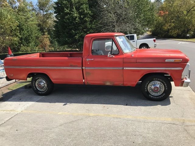 1969 Orange Ford F-100 Standard Cab Pickup