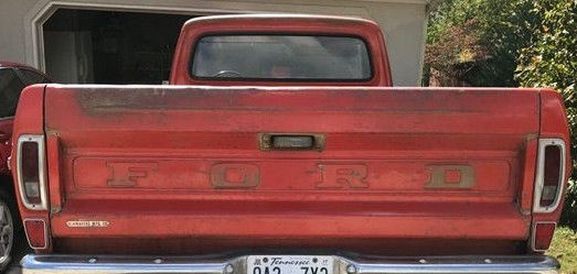 1969 Orange Ford F-100 Standard Cab Pickup