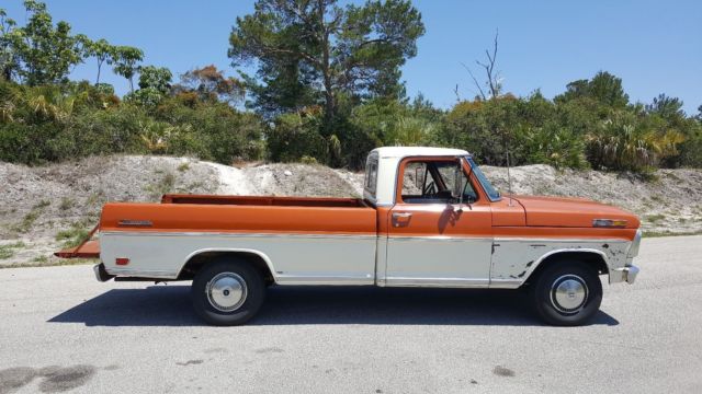 1969 Orange / White Ford F-100 Standard Cab Pickup