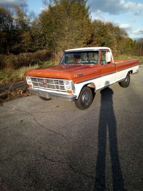 1969 Orange / White Ford F-100 Standard Cab Pickup