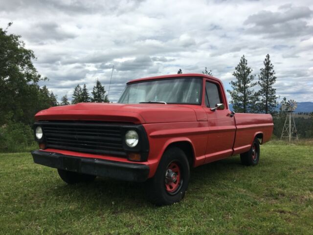 1969 Red Ford F-100 Pickup Truck