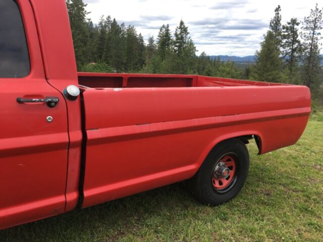 1969 Red Ford F-100 Pickup Truck