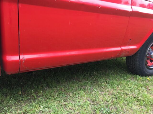 1969 Red Ford F-100 Pickup Truck