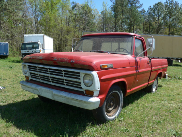 1969 Red Ford F-150 Standard Cab Pickup