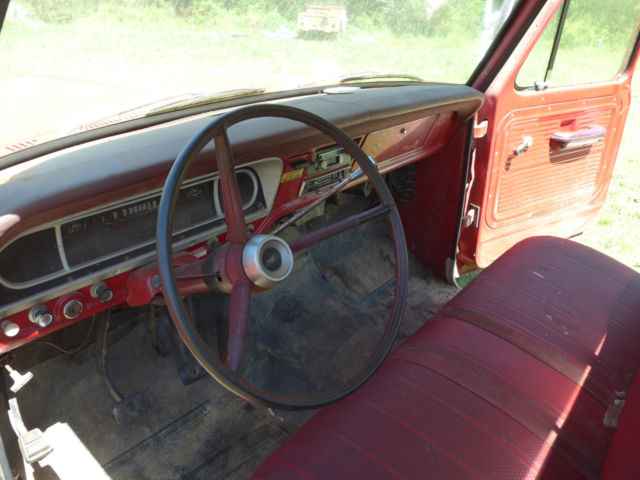 1969 Red Ford F-150 Standard Cab Pickup