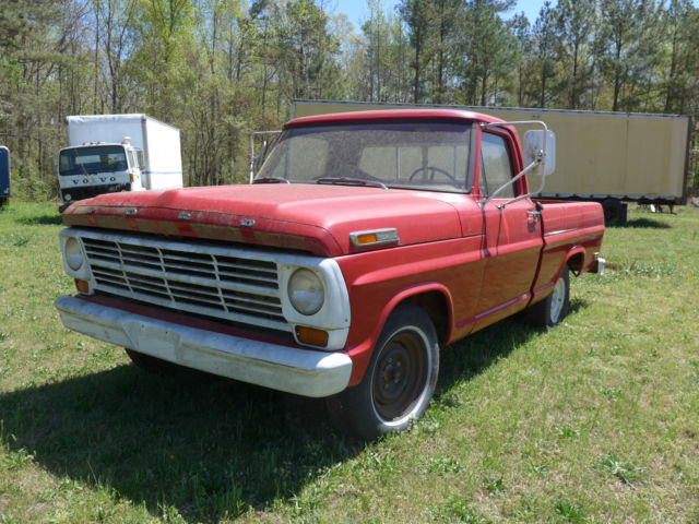 1969 Red Ford F-150 Standard Cab Pickup